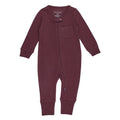 Plum | Organic Zipper Romper