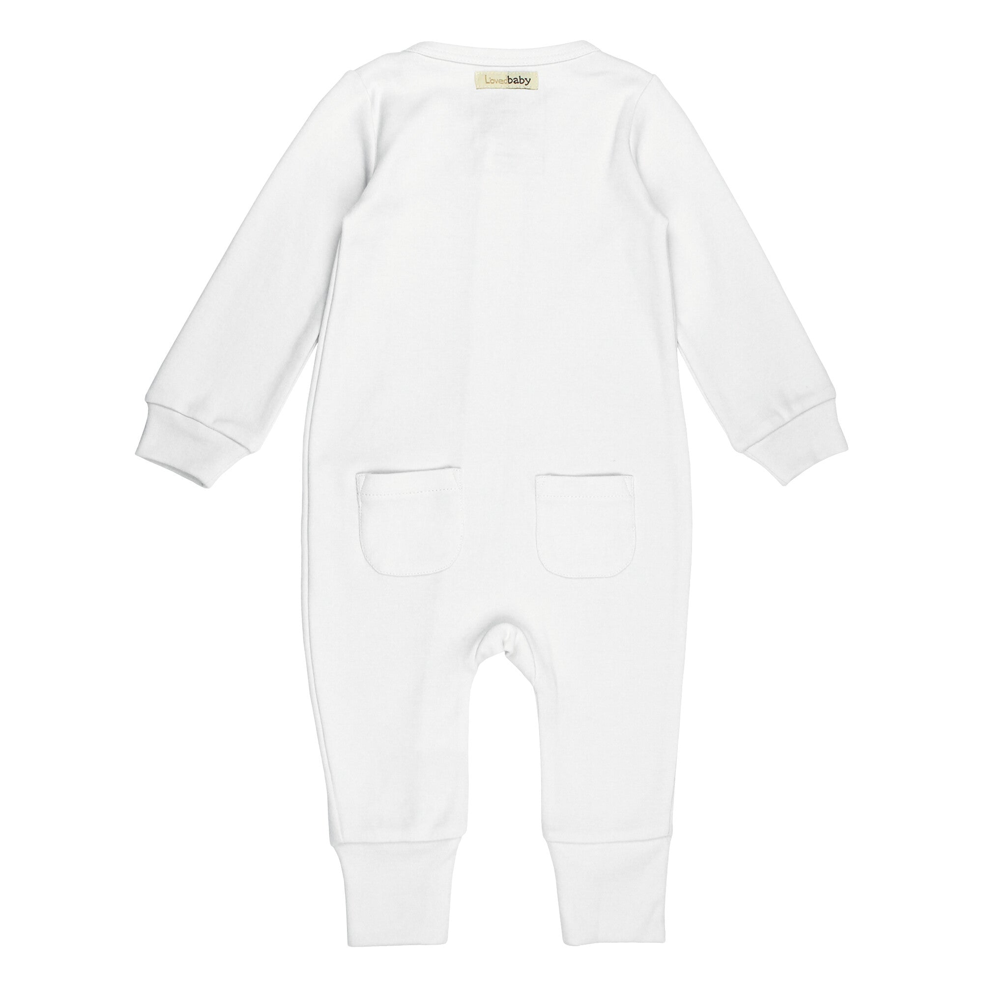 White | Organic Zipper Romper