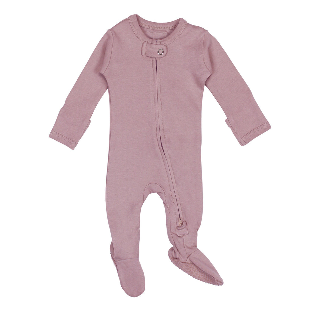 Lavender | Organic Zipper Footie