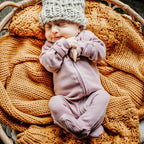 Lavender | Organic Zipper Footie
