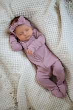 Lavender | Organic Zipper Footie