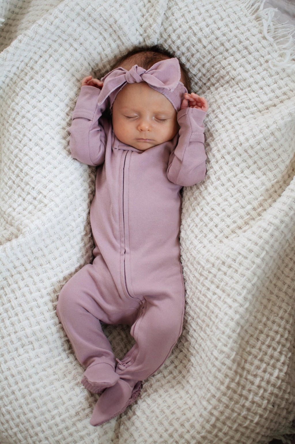 Lavender | Organic Zipper Footie
