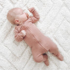 Mauve | Organic Zipper Footie