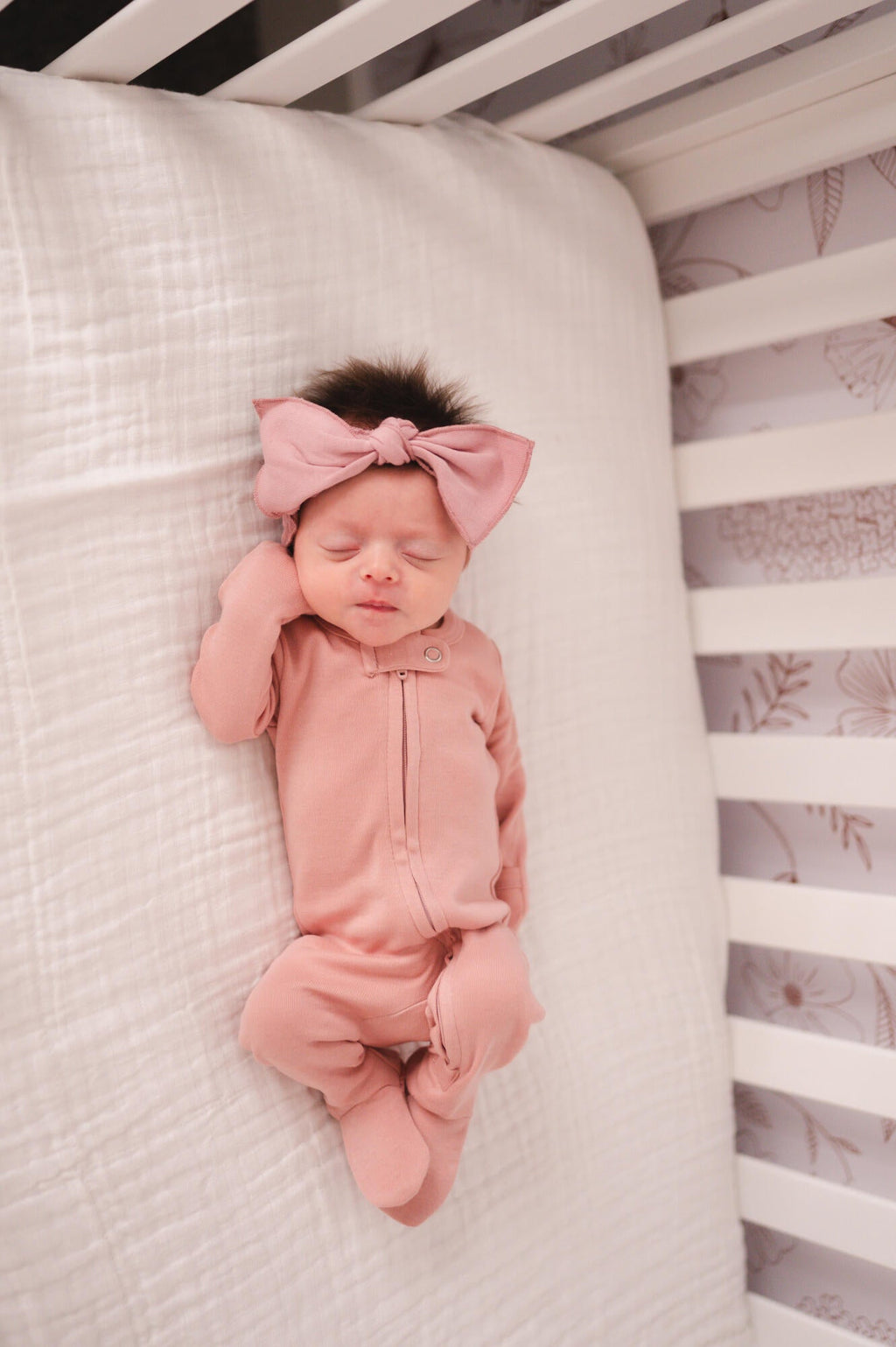 Mauve | Organic Zipper Footie