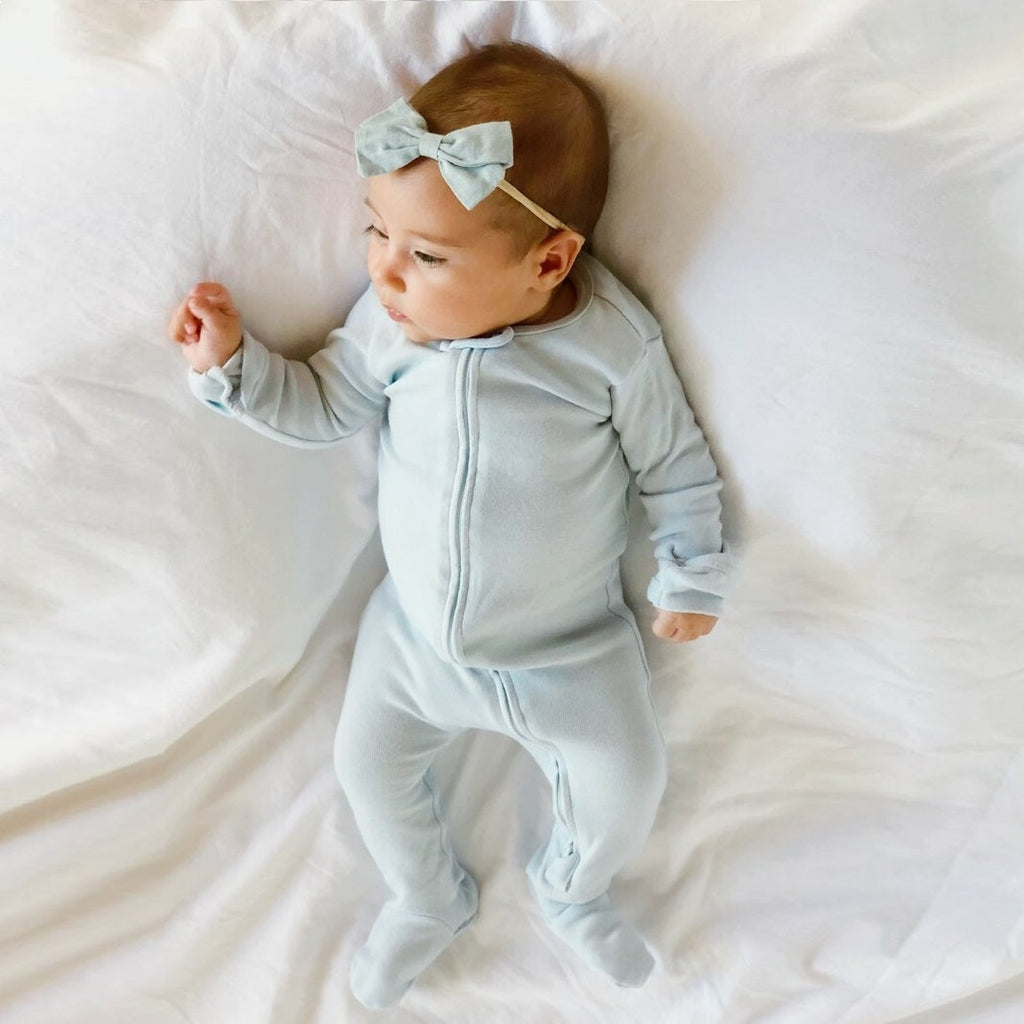 Moonbeam | Organic Zipper Footie