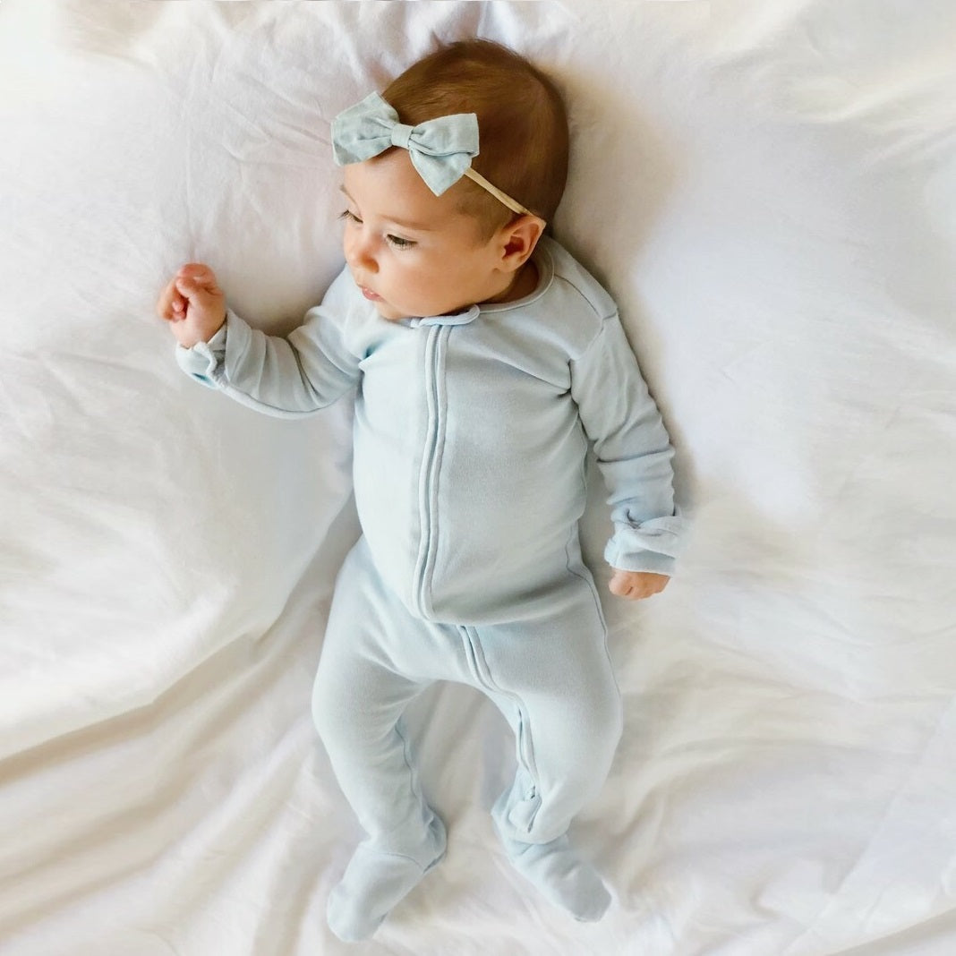 Moonbeam | Organic Zipper Footie