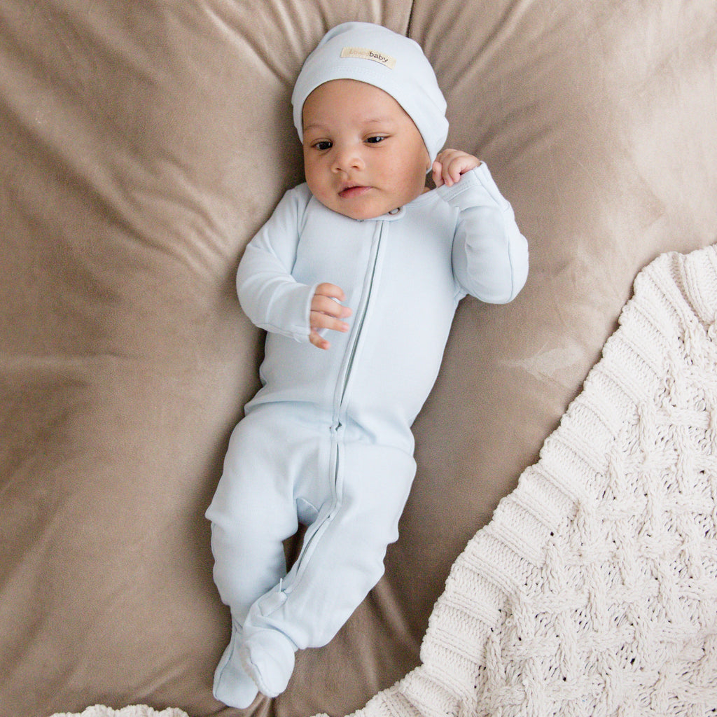 Moonbeam | Organic Zipper Footie