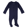 Navy | Organic Zipper Footie