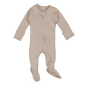 Oatmeal | Organic Zipper Footie