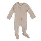 Oatmeal | Organic Zipper Footie