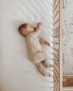 Oatmeal | Organic Zipper Footie