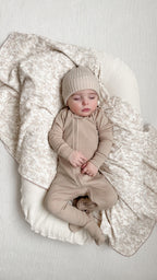Oatmeal | Organic Zipper Footie