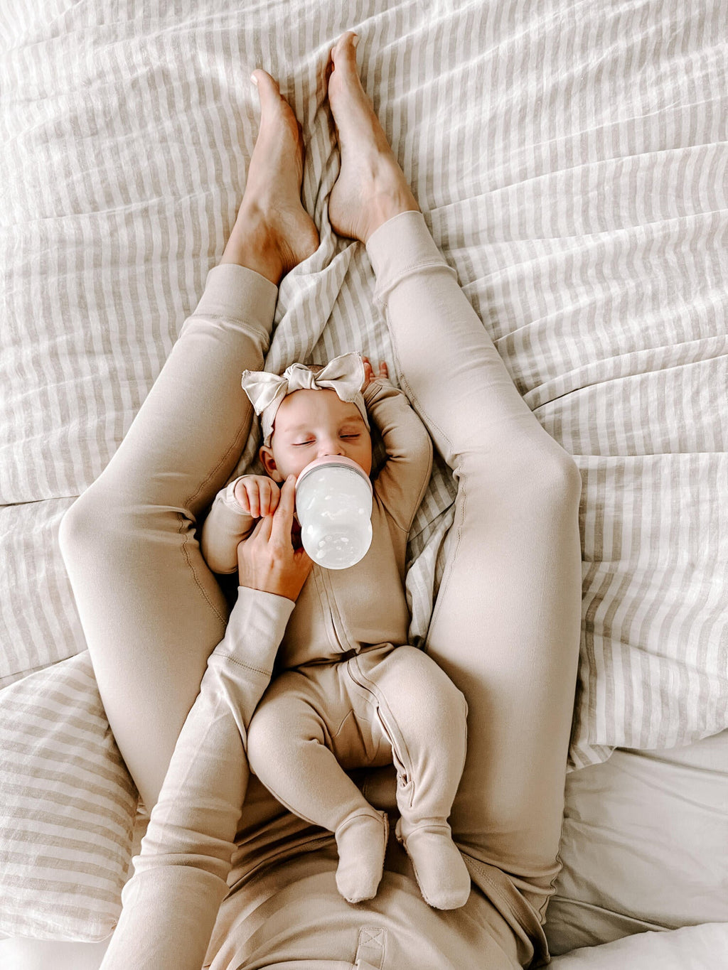 Oatmeal | Organic Zipper Footie