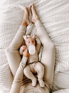 Oatmeal | Organic Zipper Footie