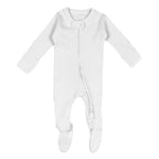 White | Organic Zipper Footie