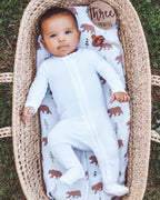 White | Organic Zipper Footie