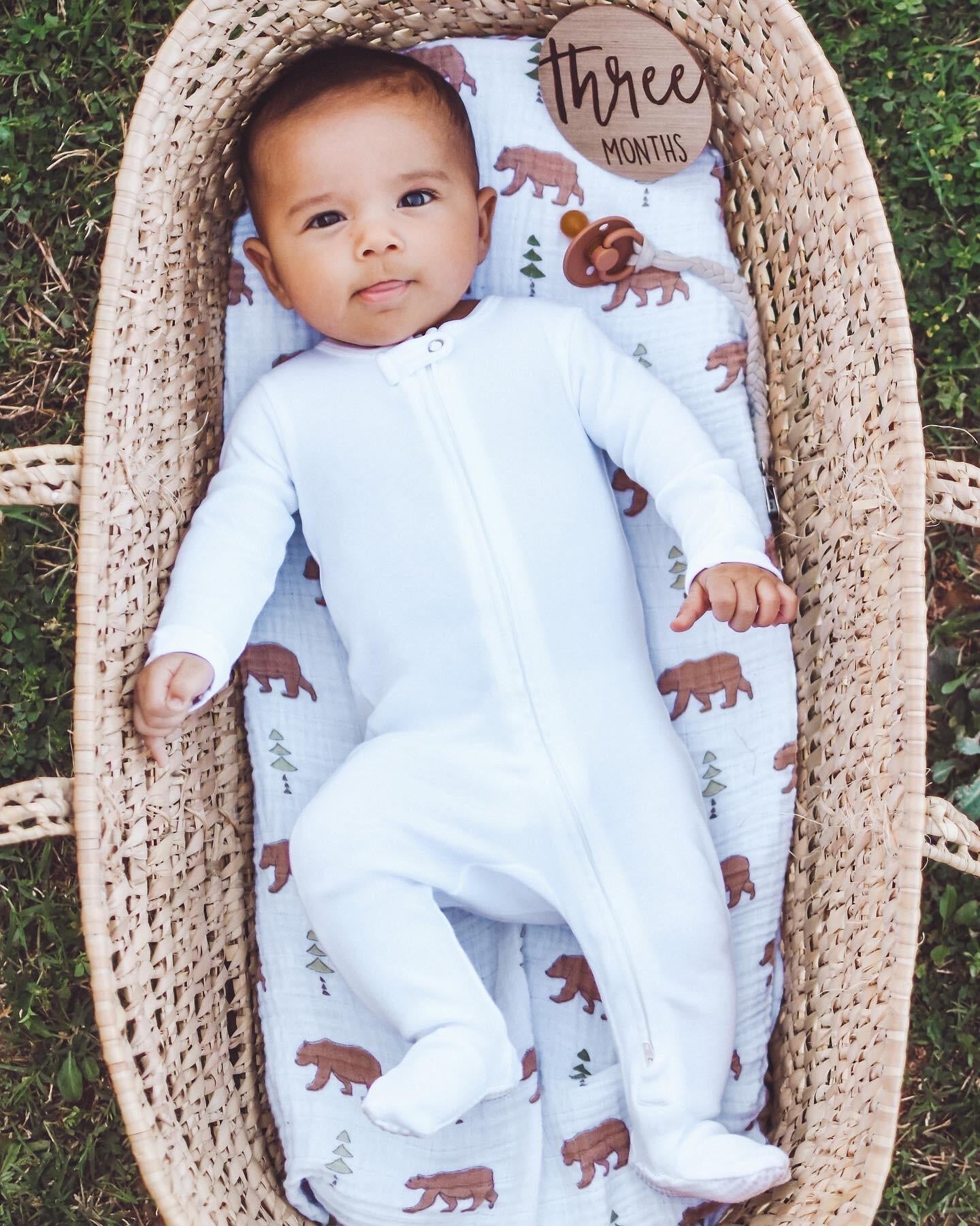 White | Organic Zipper Footie