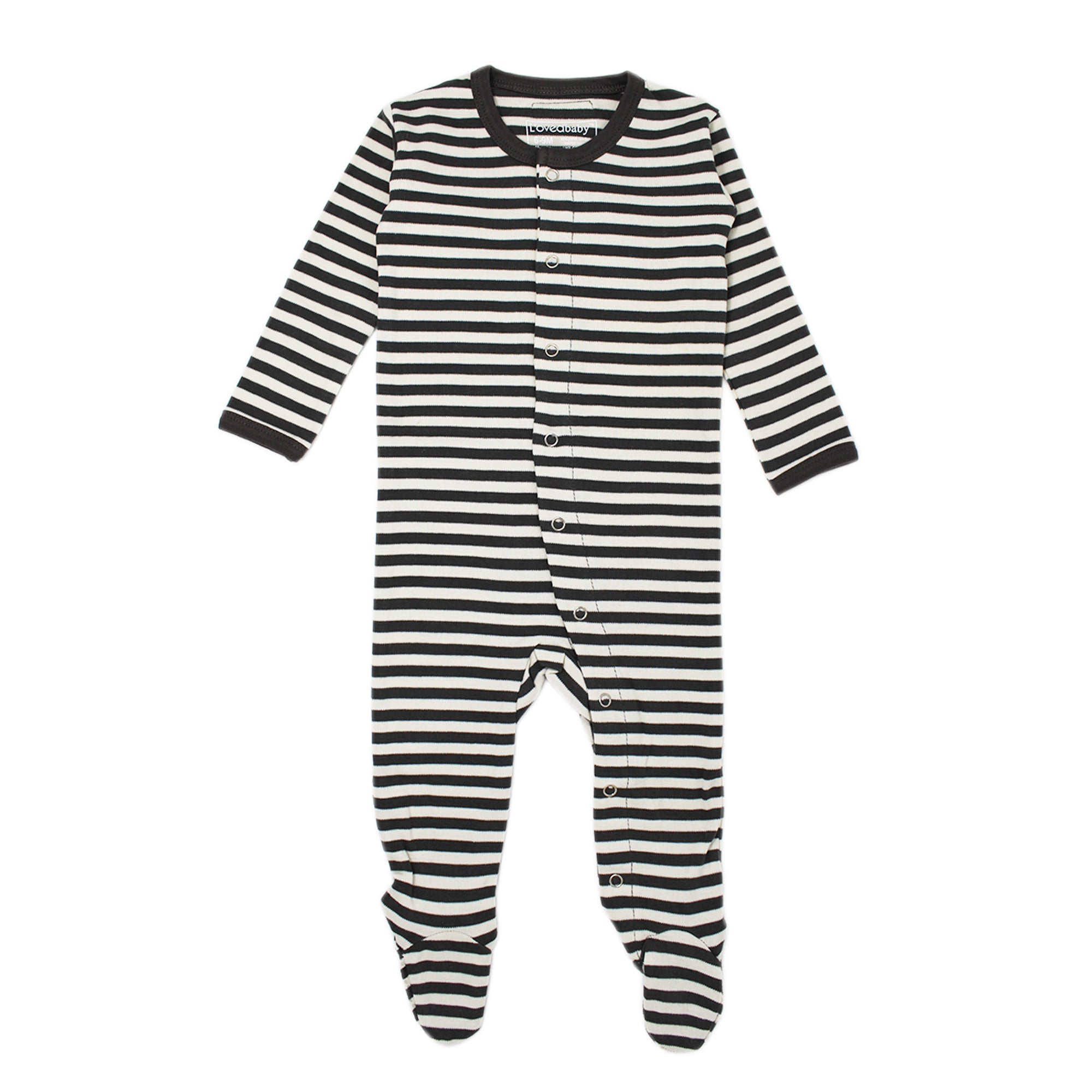 Gray/Beige | Organic Snap Footie