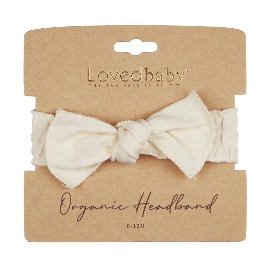 Buttercream | Organic Smocked Tie Headband