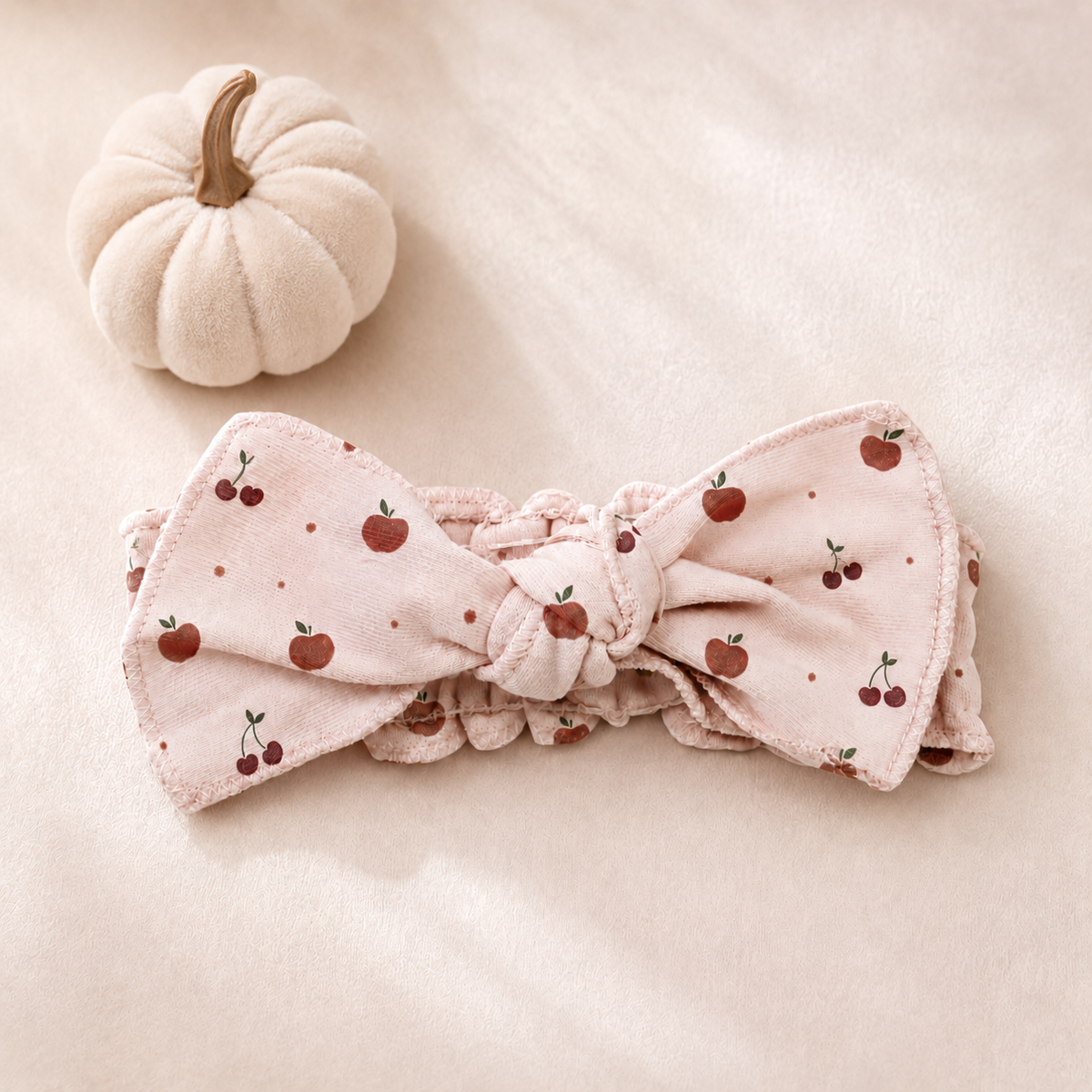Organic Smocked Tie Headband