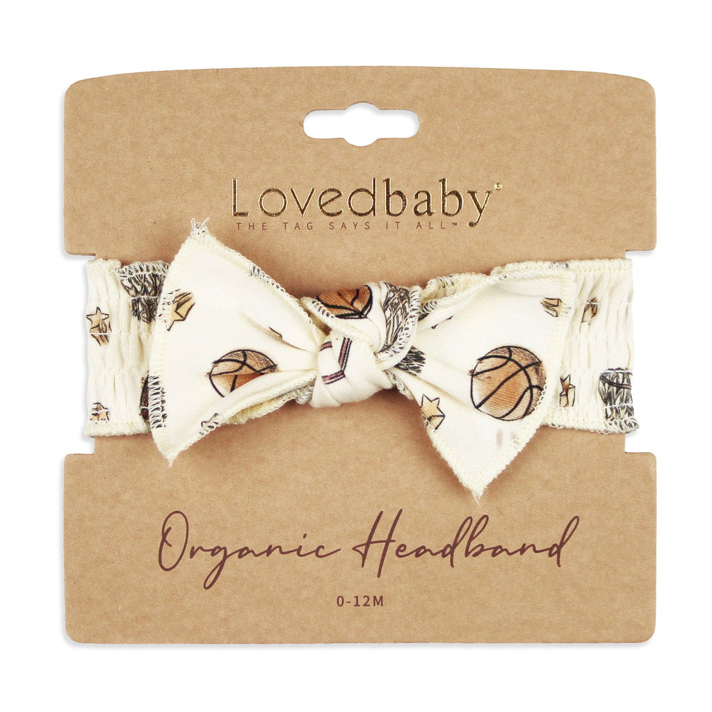 Organic Smocked Tie Headband