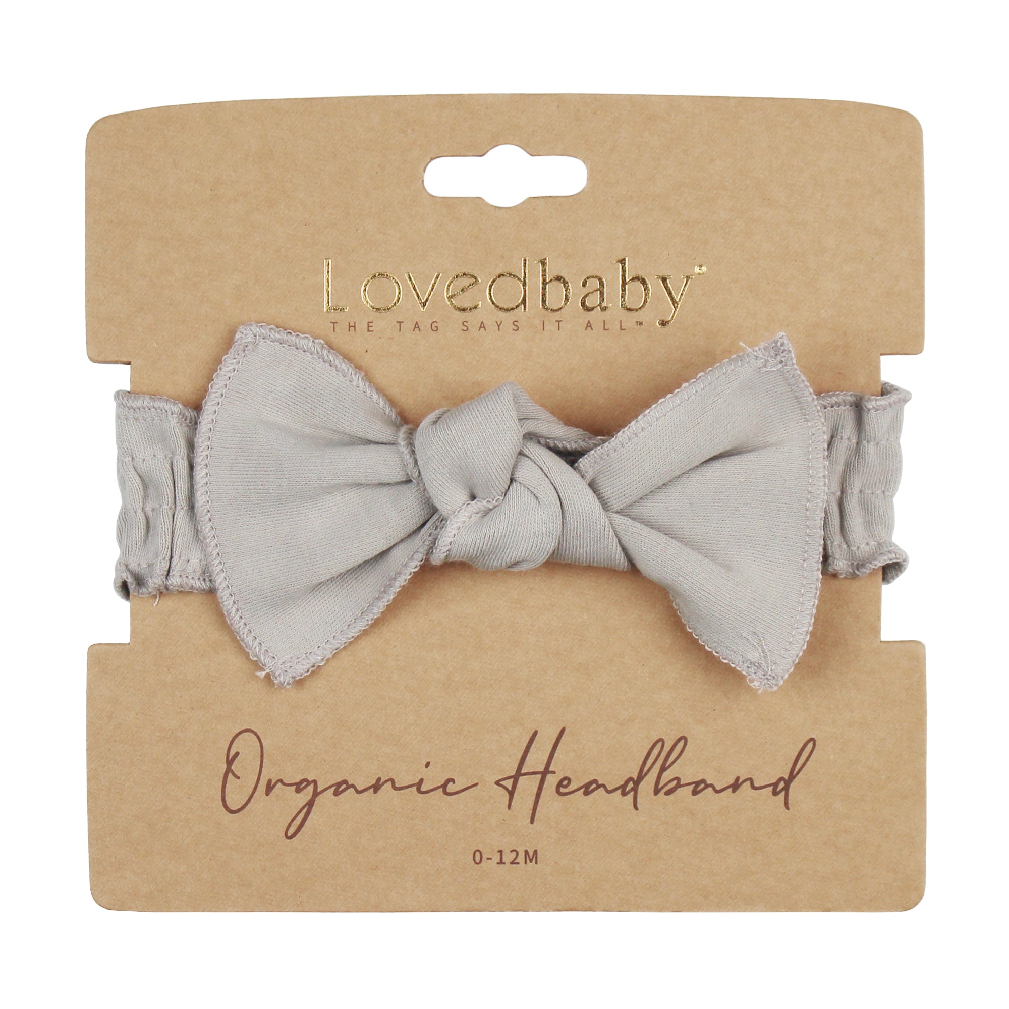 Light Gray | Organic Smocked Tie Headband