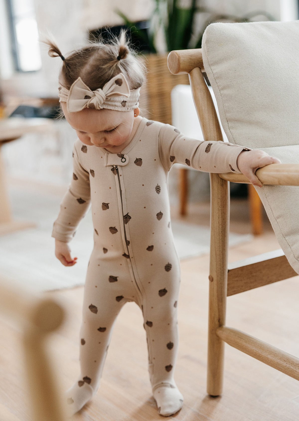 Organic Smocked Tie Headband