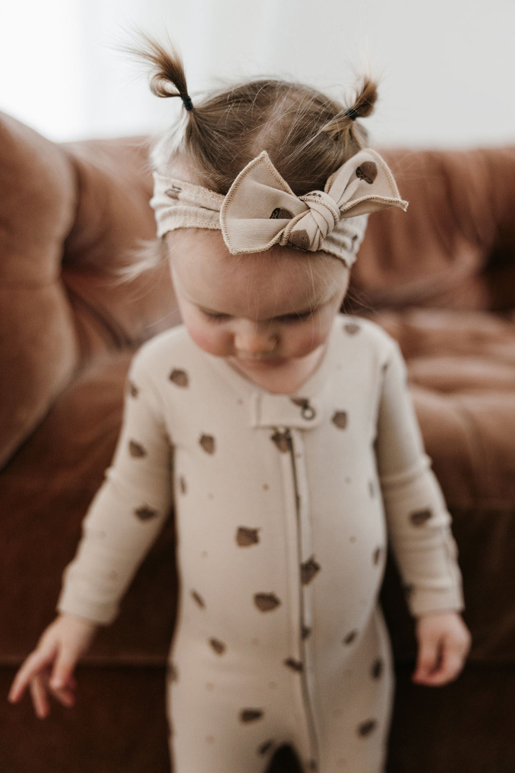 Organic Smocked Tie Headband