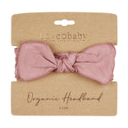 Mauve | Organic Smocked Tie Headband
