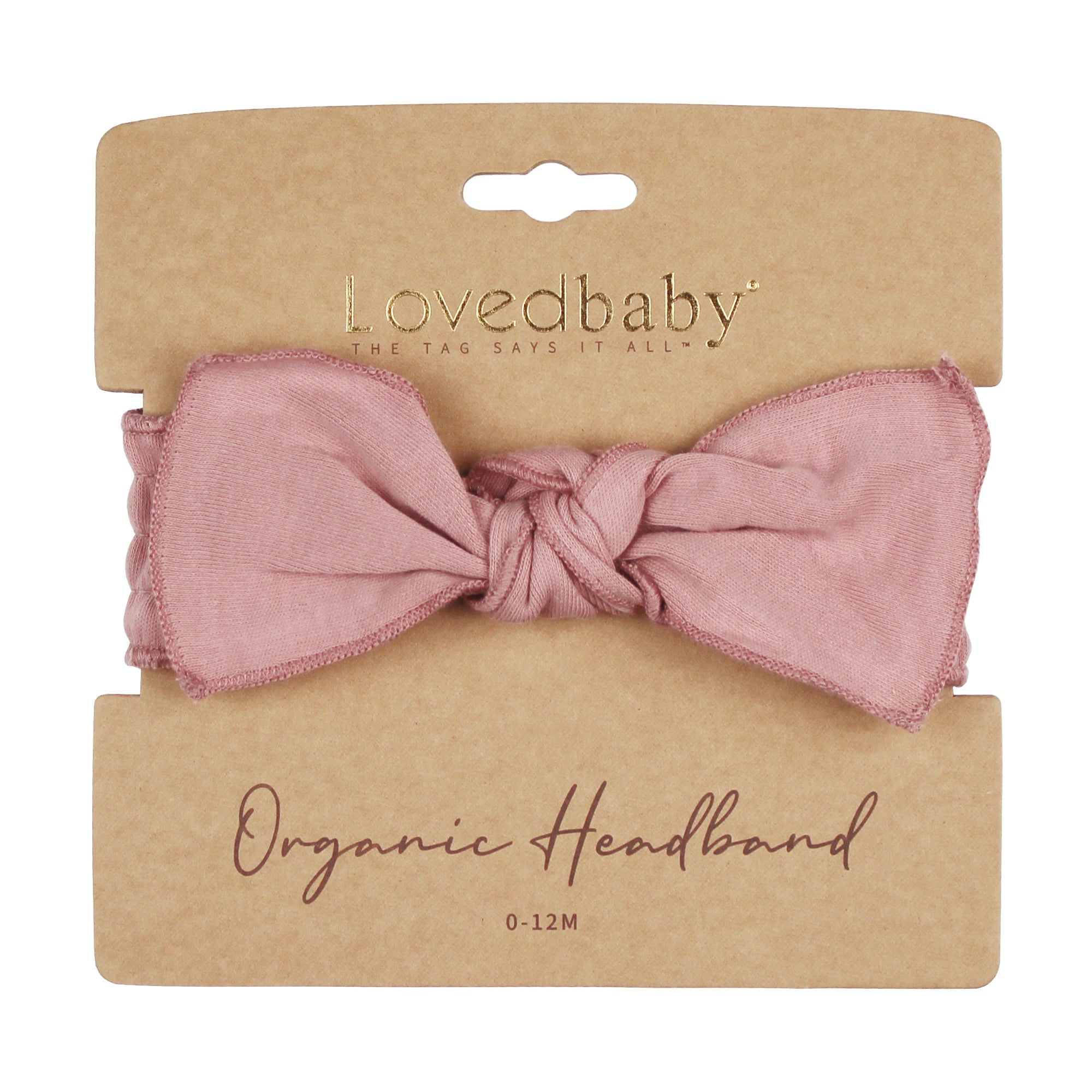 Mauve | Organic Smocked Tie Headband