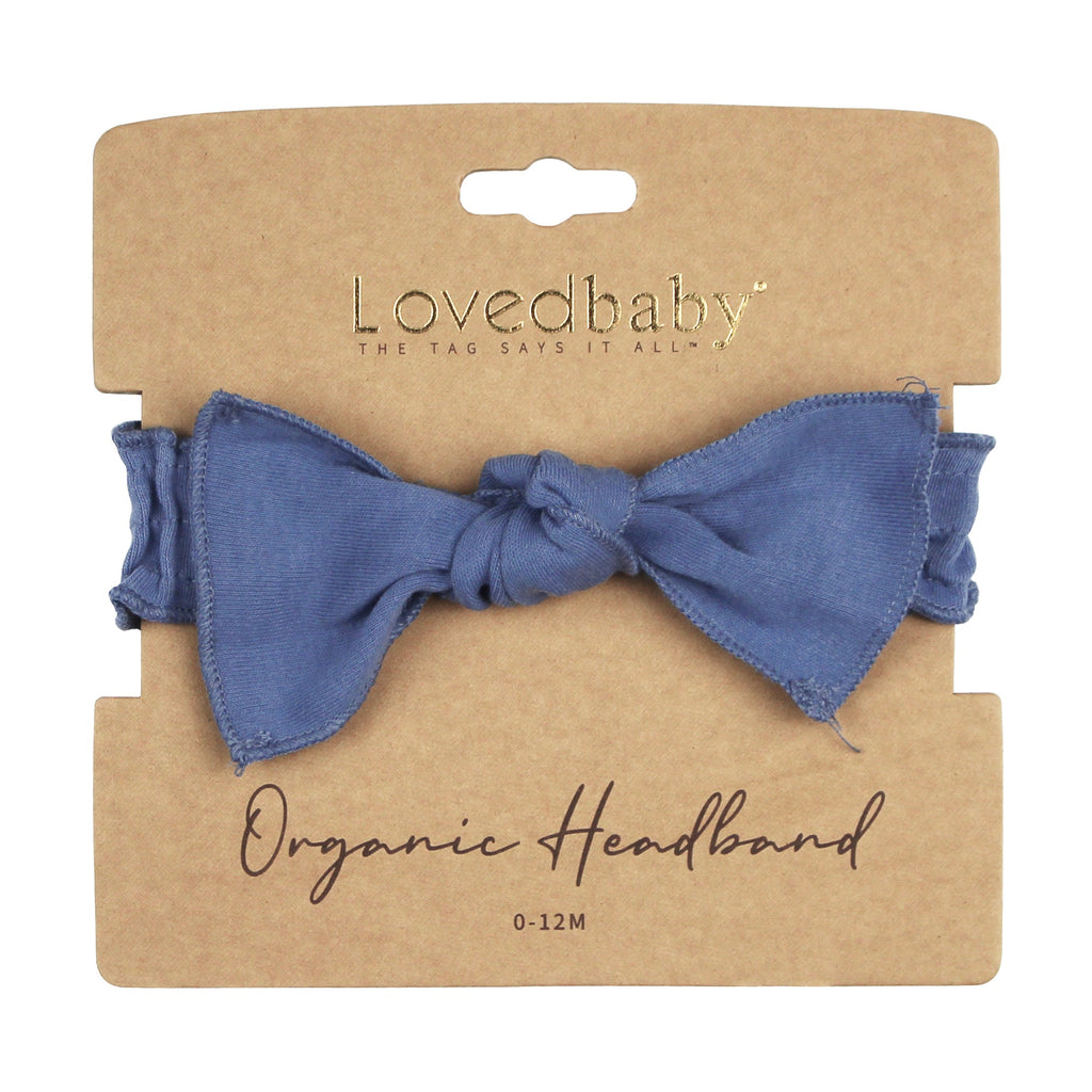 Slate | Organic Smocked Tie Headband