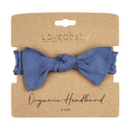 Slate | Organic Smocked Tie Headband