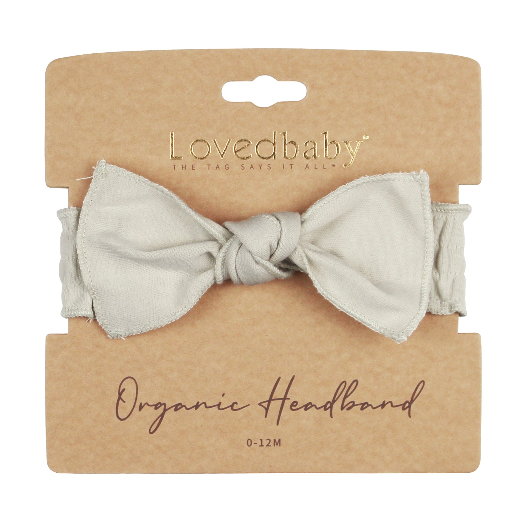 Stone | Organic Smocked Tie Headband