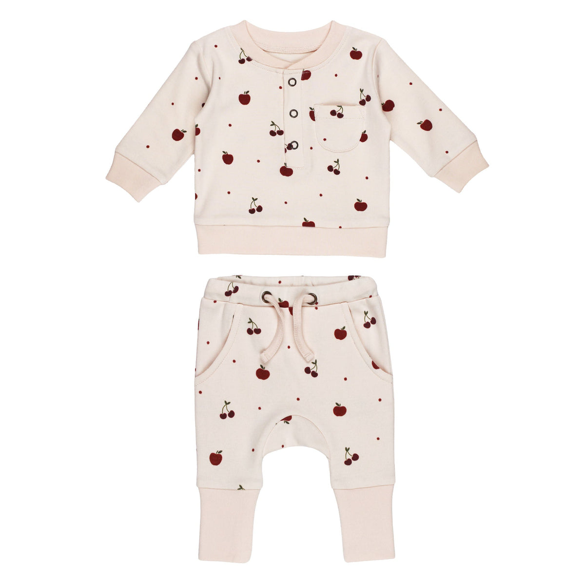 Organic Henley Sweatshirt & Jogger Set