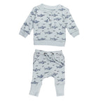 Organic Henley Sweatshirt & Jogger Set