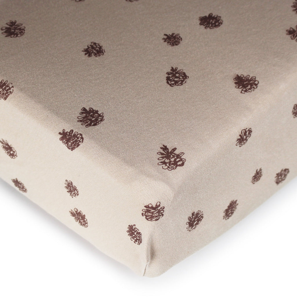 Oatmeal Pinecone | Organic Crib Sheets