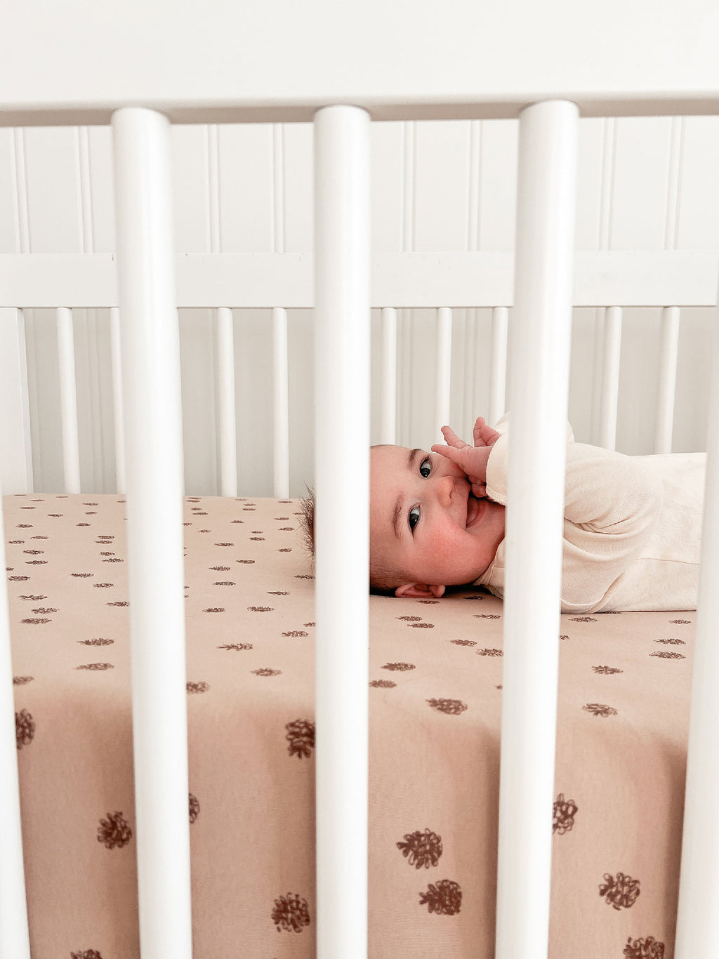 Oatmeal Pinecone | Organic Crib Sheets