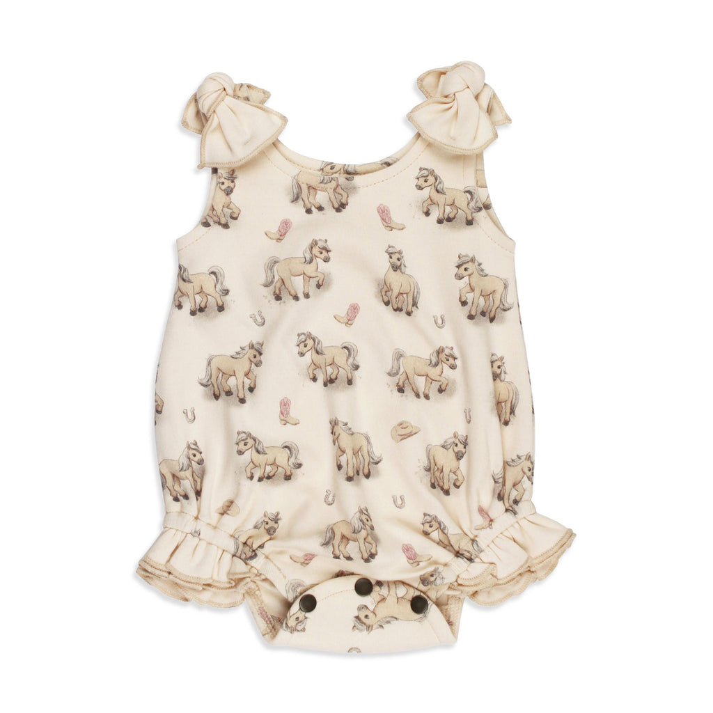 Blush Boots | Organic Bowtie Shoulder Bodysuit