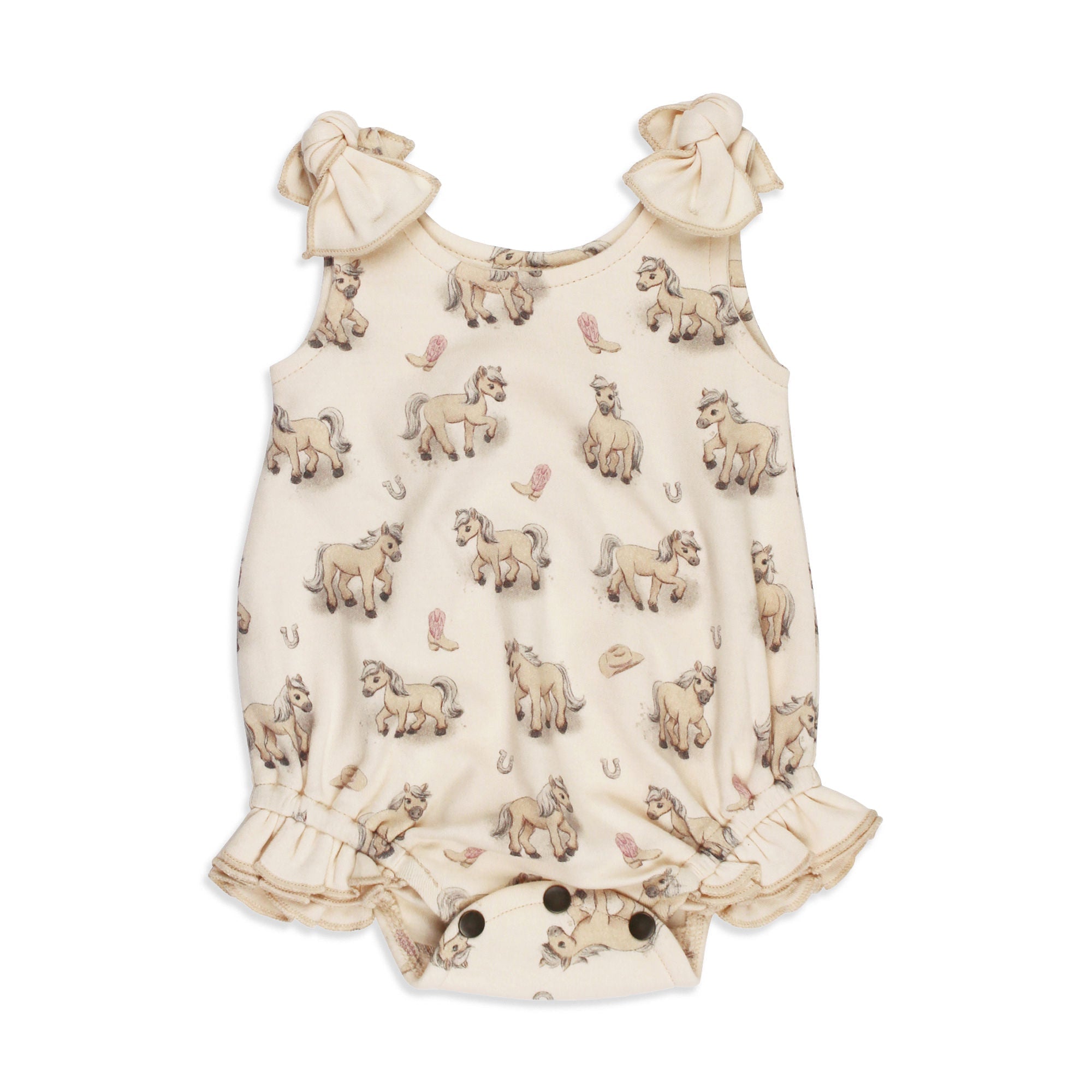 Blush Boots | Organic Bowtie Shoulder Bodysuit