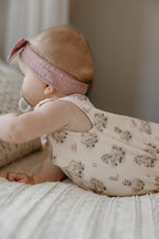 Blush Boots | Organic Bowtie Shoulder Bodysuit