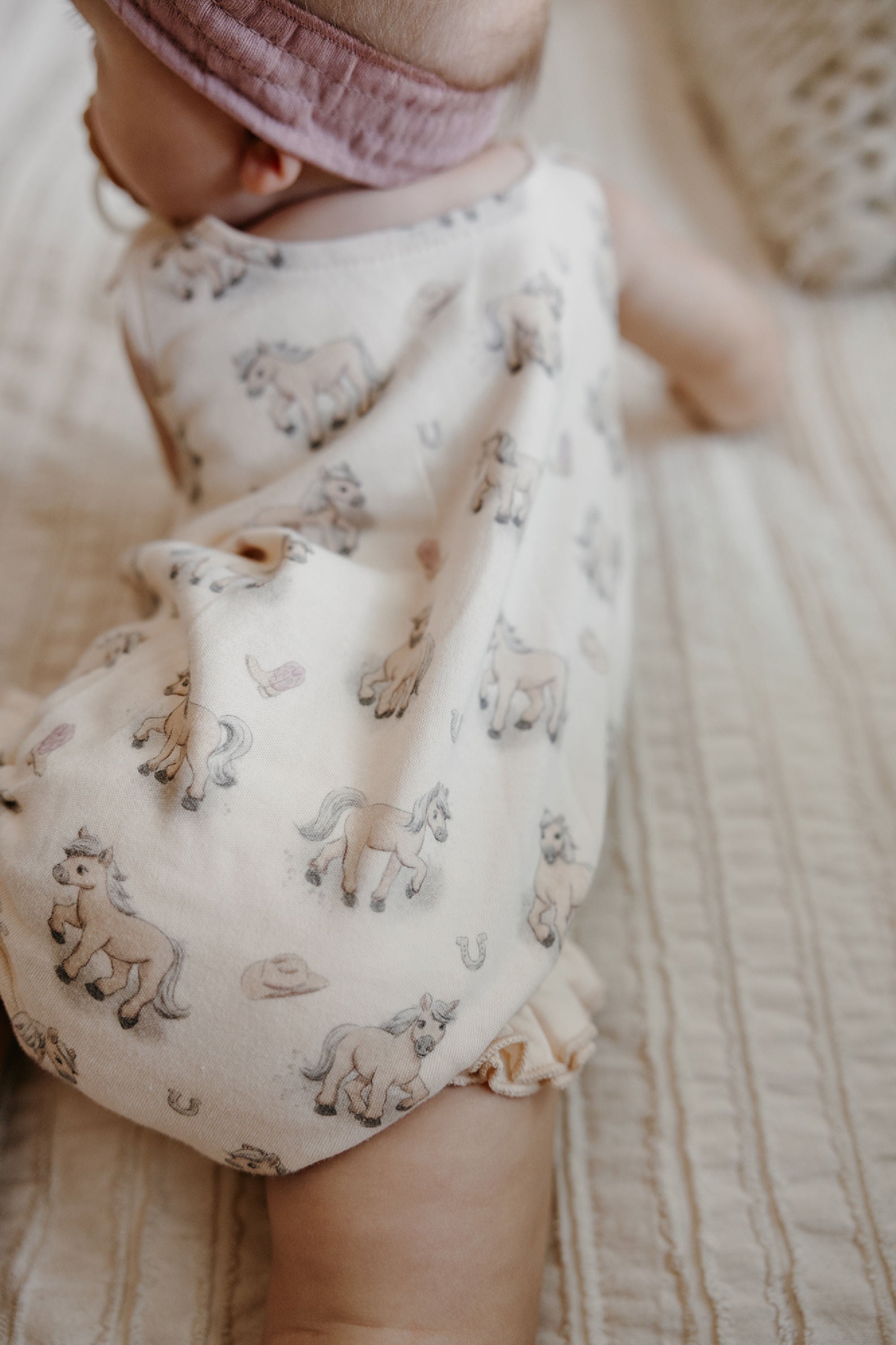 Blush Boots | Organic Bowtie Shoulder Bodysuit