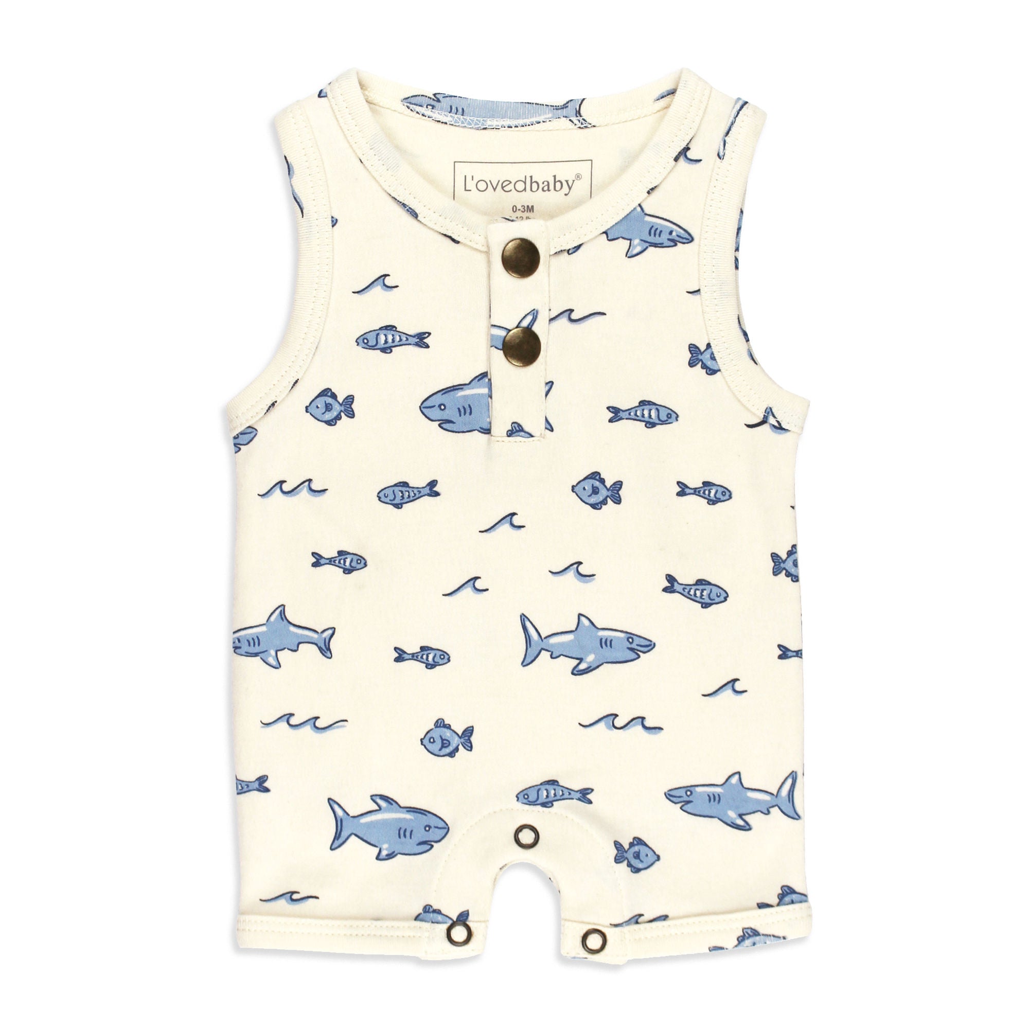 Shark | Organic Unisex Bubble Romper