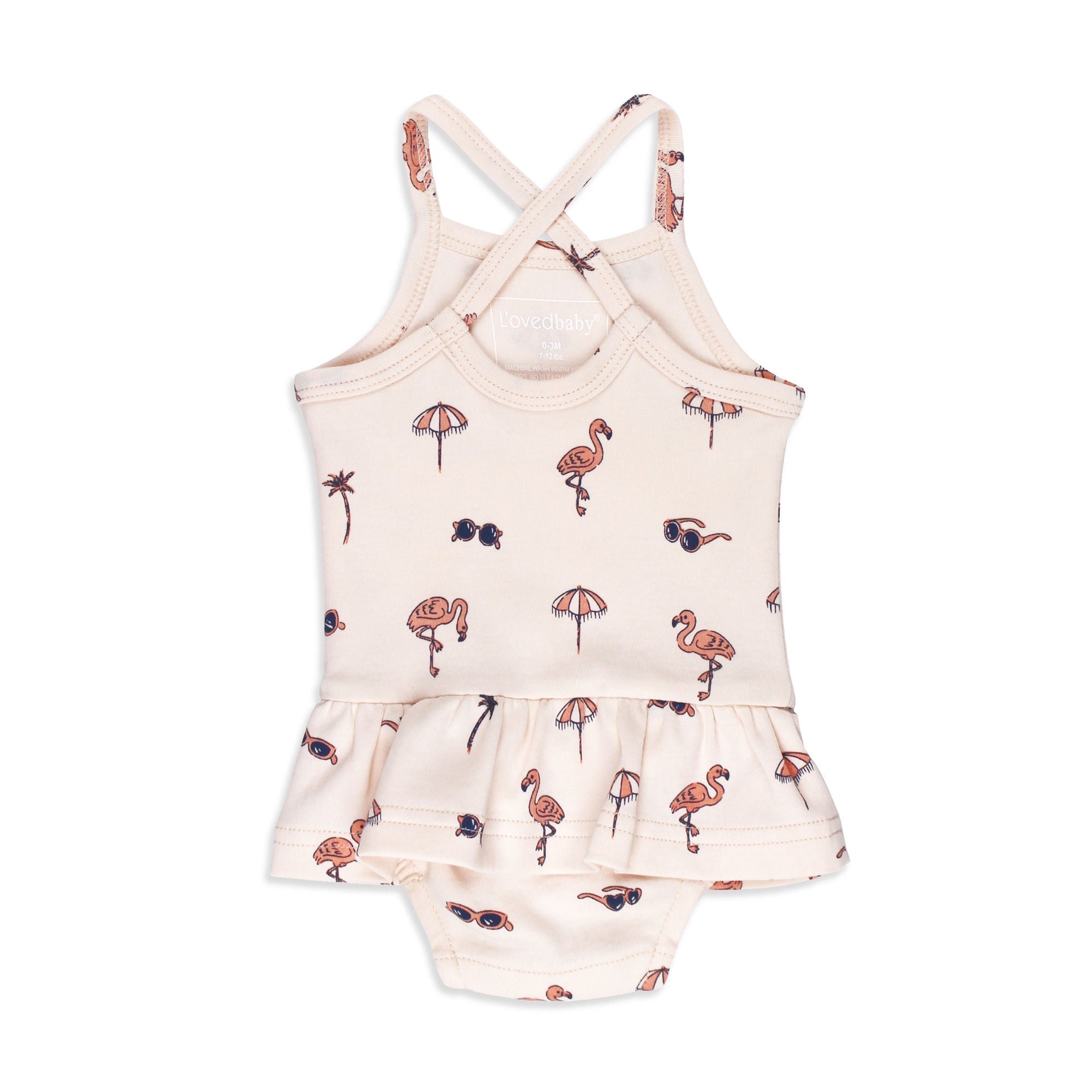 Flamingo | Skirted X-Back Bodysuit