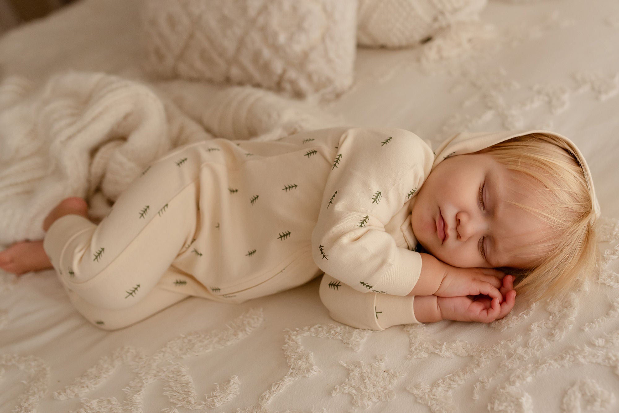 Buttercream Tree | Organic Zipper Romper
