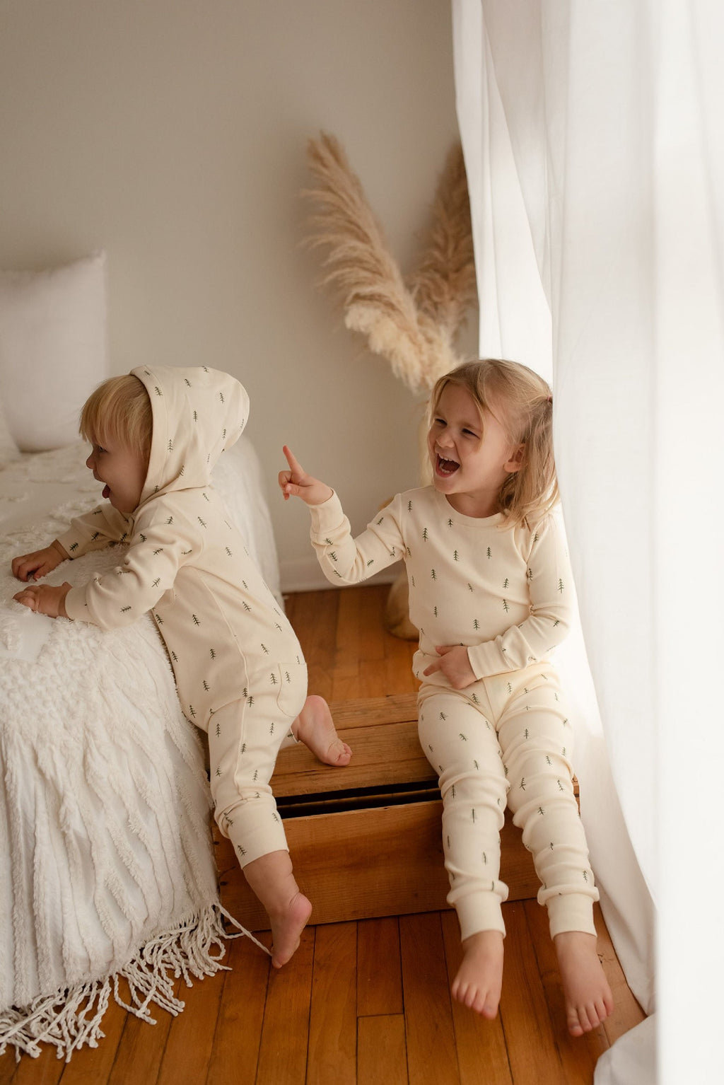Buttercream Tree | Organic Zipper Romper