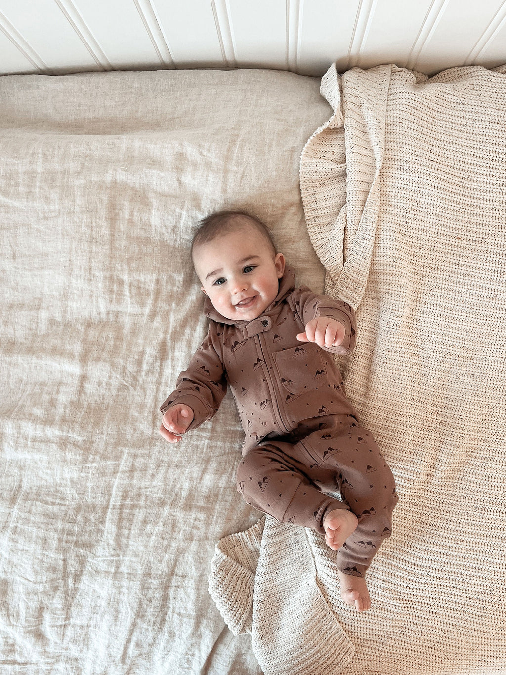 Latte Mountain | Organic Zipper Romper