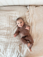 Latte Mountain | Organic Zipper Romper