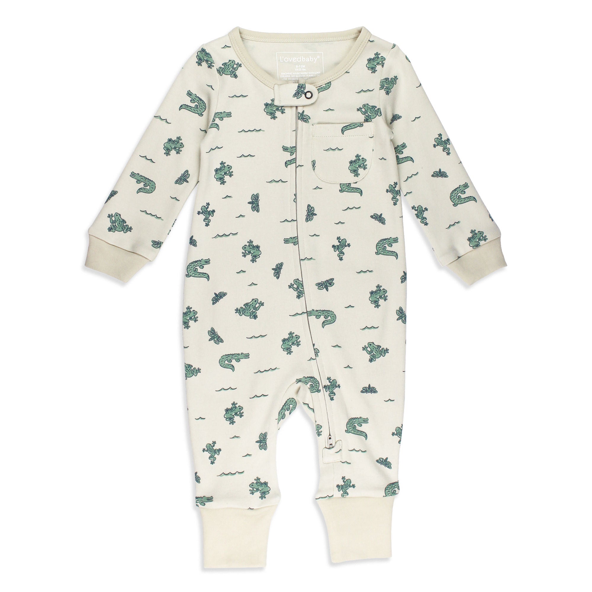Alligator | Organic Zipper Romper