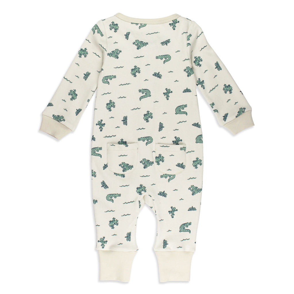Alligator | Organic Zipper Romper