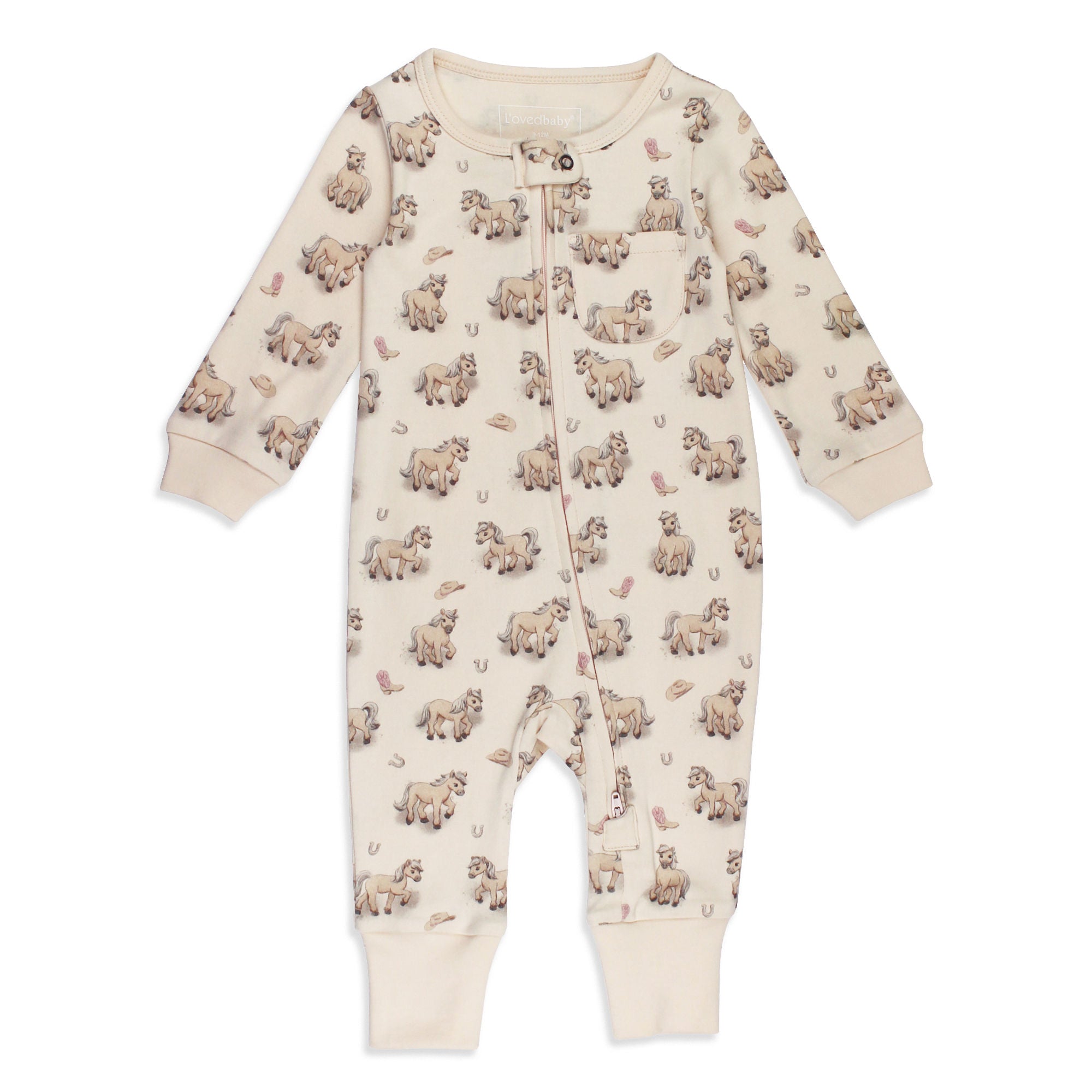 Blush Boots | Organic Zipper Romper